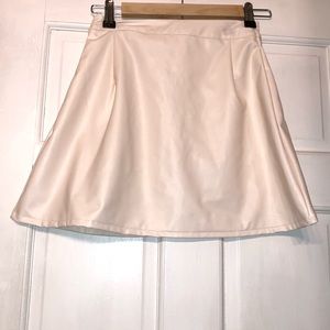 Cream leather skirt